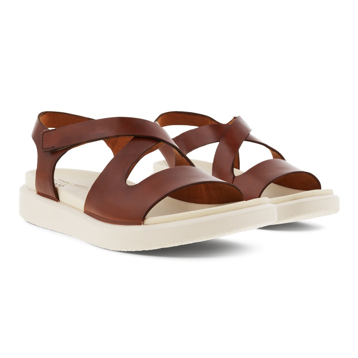 Ecco brown shop leather sandals