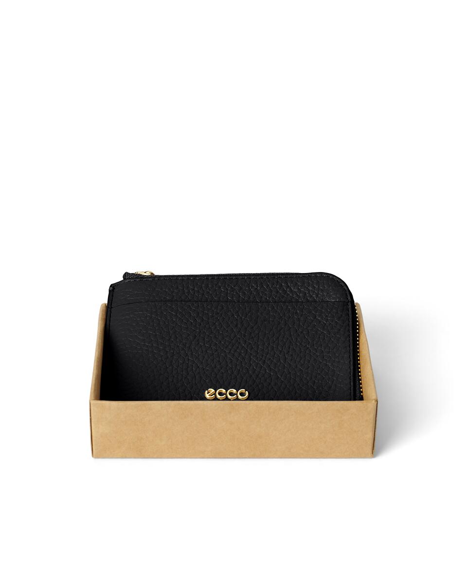 ECCO Card Case Zipped Pebbled Leather + colour