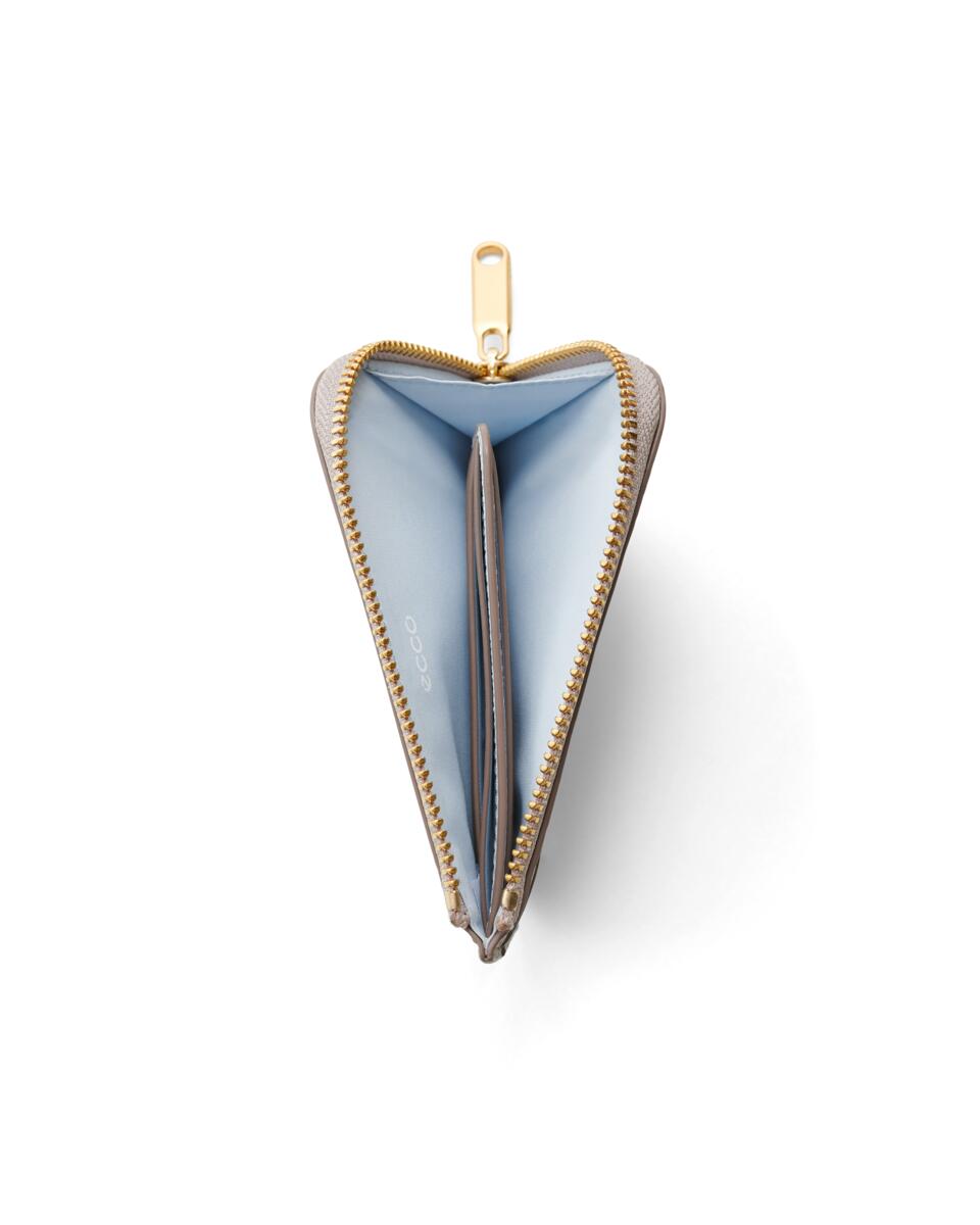 ECCO Card Case Zipped Pebbled Leather + colour