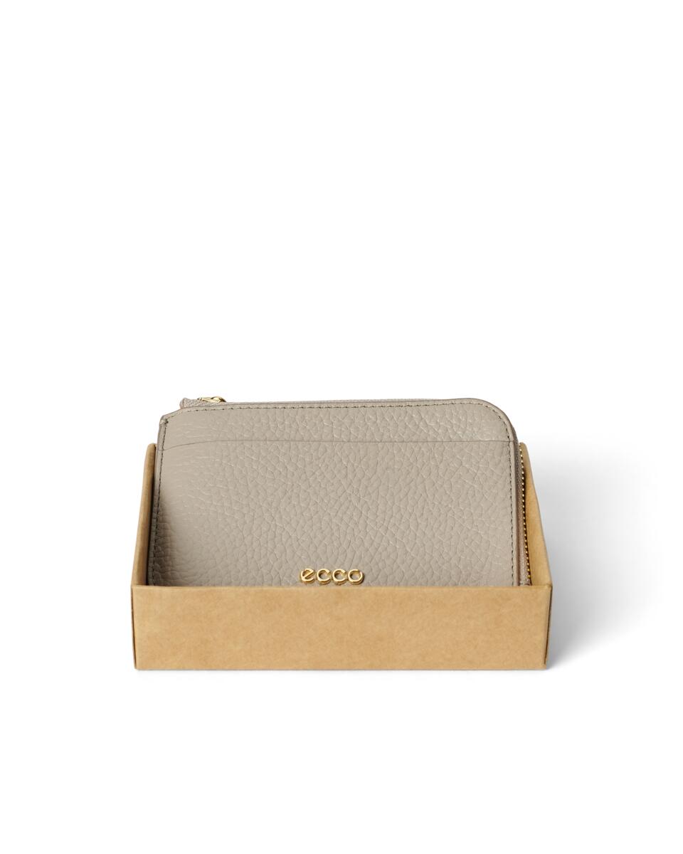 ECCO Card Case Zipped Pebbled Leather + colour